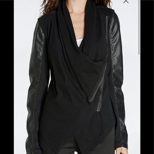 BlankNYC Vegan Suede and Leather Drape Jacket
